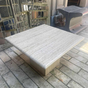 Travertine coffee table, Italian design, circa 1970