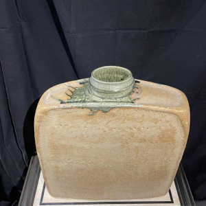 Pierre CULOT, Monumental Gourde vase in enamelled stoneware, ca 1970