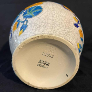 Boch Keramis, Art Deco cloisonné geëmailleerde keramische vaas, Charles Catteau atelier D2762, 1930s