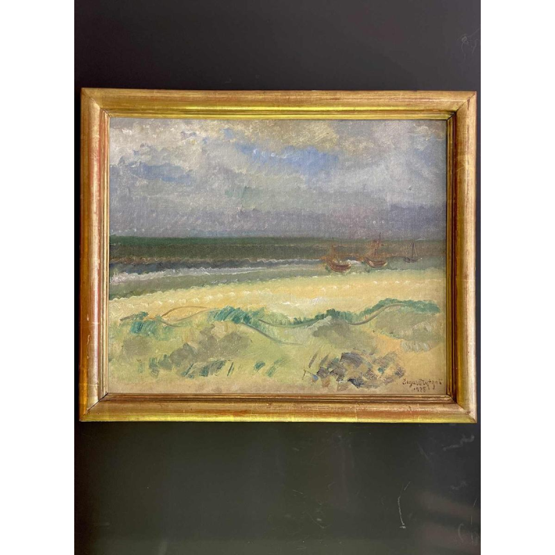 Edgard TYTGAT ' La tempête, La Panne ' tableau huile sur toile, 1925