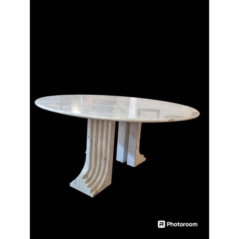 Carlo Scarpa, Carrara marble table, Italian design 1970s