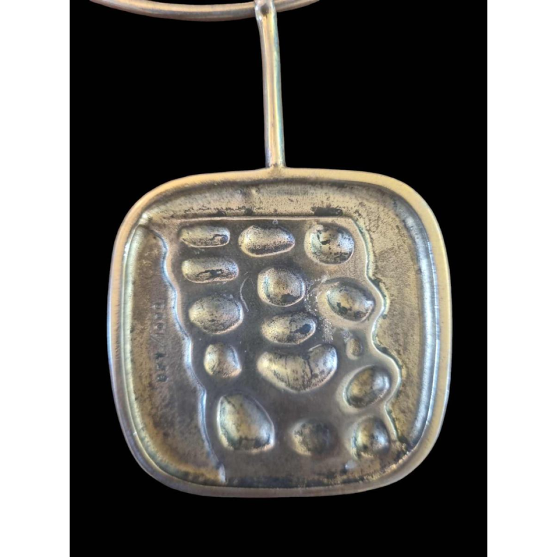 Miguel Berrocal "Torse de David" collier en acier inoxydable et bronze doré, 1980