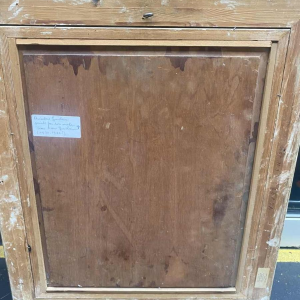 Guislain Jean Marie, tableau "Portrait de fillette et de son chien" huile sur panneau, ca 1930