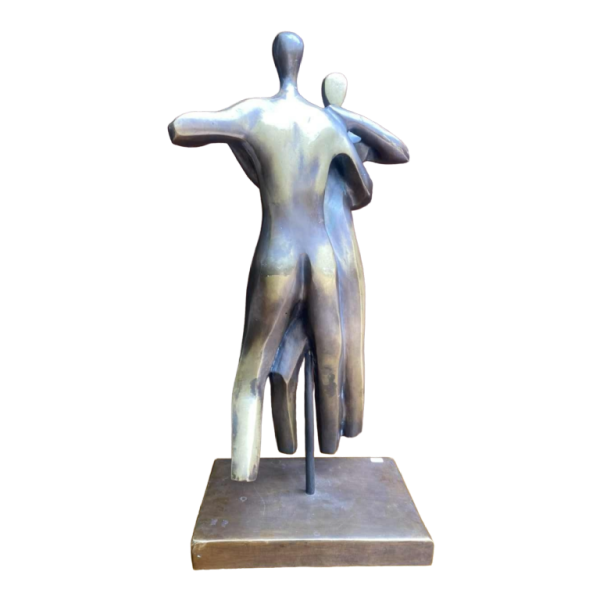 Miriam Garnier "Tango dansers" bronzen sculptuur, 20e eeuw
