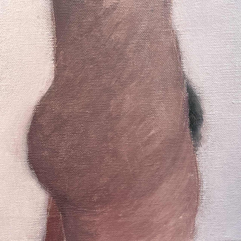 LUC PEROT 'Nu féminin à l'atelier au miroir' peinture huile sur toile 1978