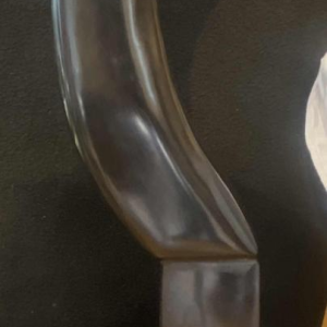 François Pochon, grande sculpture (118cm) en marbre noir belge, ca 1980