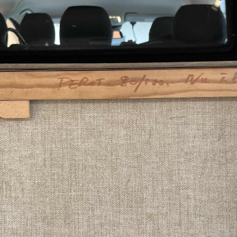 LUC PEROT Vrouwelijk naakt in het atelier schilderij olieverf op doek 1978