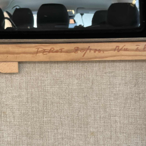 LUC PEROT Female nude in the studio with mirror painting oil on canvas 1978