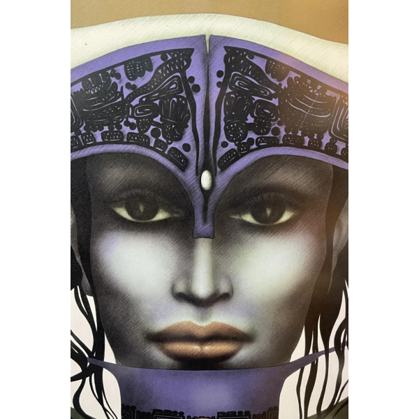 Jef van Tuerenhout " Face of a Woman " Artist's proof Silkscreen print, ca 1970