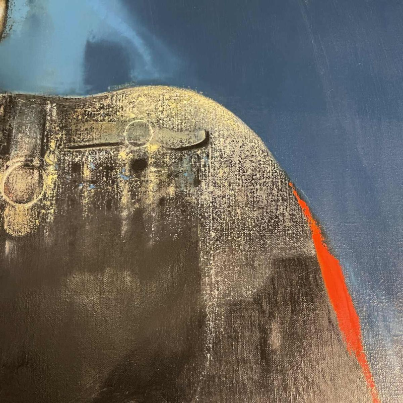 Michel Van de Velde 'Me´tamorphose marine' tableau réaliste et fantastique, peinture huile sur toile, 1993