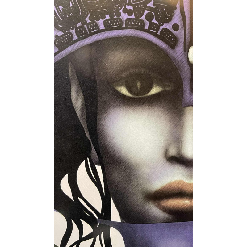 Jef van Tuerenhout " Face of a Woman " Artist's proof Silkscreen print, ca 1970