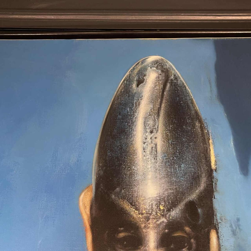 Michel Van de Velde 'Métamorphose marine' realistisch en fantastisch schilderij, olieverf op doek, 1993