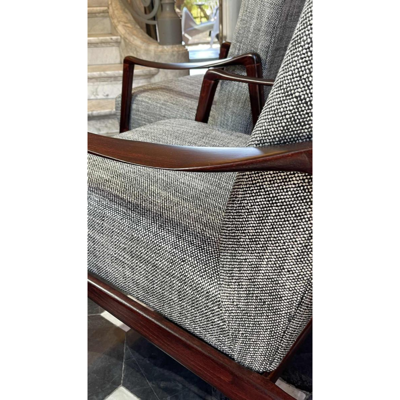 Paire de Fauteuils Vintage Entie`rement Restaure´s, Design Scandinave, ca 1950