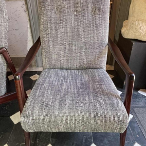 Pair of Fully Restored Vintage Armchairs, Scandinavian Design, ca 1950