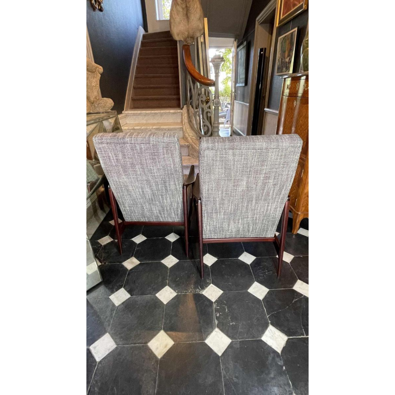 Pair of Fully Restored Vintage Armchairs, Scandinavian Design, ca 1950