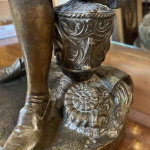 Jean-Jacques Feuchère 'Le céramiste Bernard Palissy' par Vittoz Bronzier en 1844, sculpture en bronze