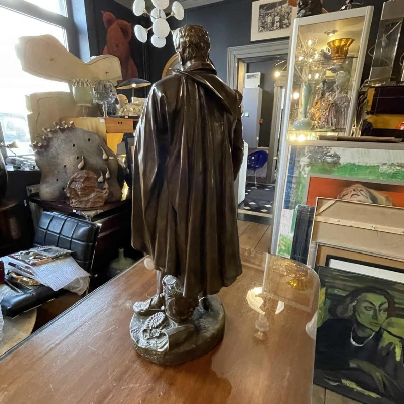 Jean-Jacques Feuchère 'Le céramiste Bernard Palissy' par Vittoz Bronzier en 1844, sculpture en bronze