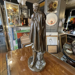 Jean-Jacques Feuchère 'De keramist Bernard Palissy' by Vittoz Bronzier, bronzen sculptuur, 1844