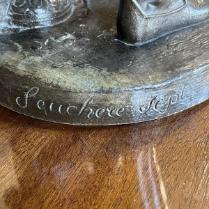 Jean-Jacques Feuchère 'Le céramiste Bernard Palissy' par Vittoz Bronzier en 1844, sculpture en bronze