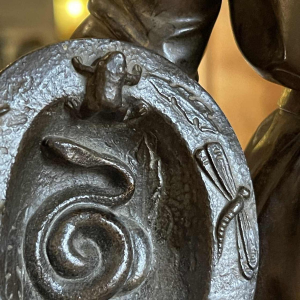 Jean-Jacques Feuchère 'De keramist Bernard Palissy' by Vittoz Bronzier, bronzen sculptuur, 1844