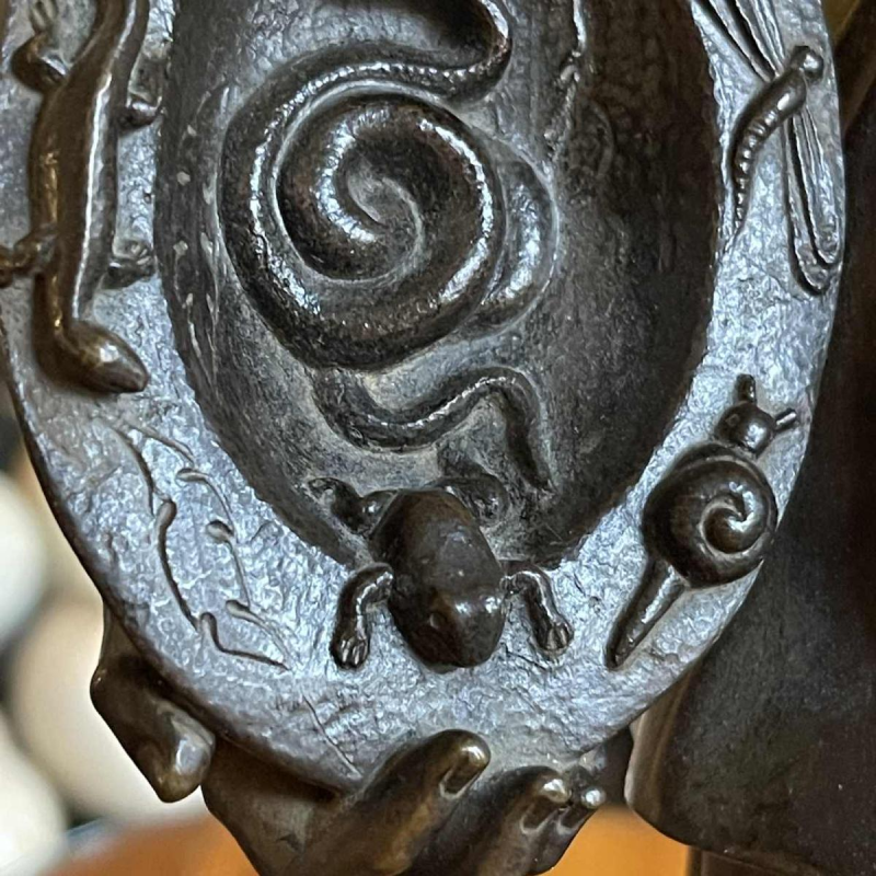 Jean-Jacques Feuchère 'Bernard Palissy ceramist' by Vittoz Bronzier, bronze sculpture, 1844