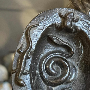 Jean-Jacques Feuchère 'Bernard Palissy ceramist' by Vittoz Bronzier, bronze sculpture, 1844