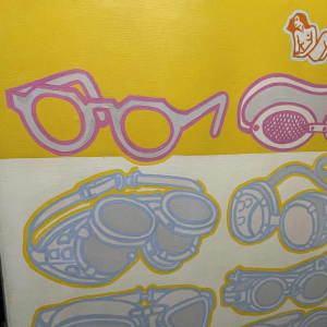 LOUIS-MARIE LONDOT "voir et revoir" Belgisch Pop'Art schilderij Olieverf op doek