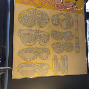 LOUIS-MARIE LONDOT "voir et revoir" Belgisch Pop'Art schilderij Olieverf op doek