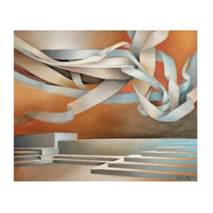 Charles-Louis Lasalle 'The evening winds' painting oil on canvas, 1992