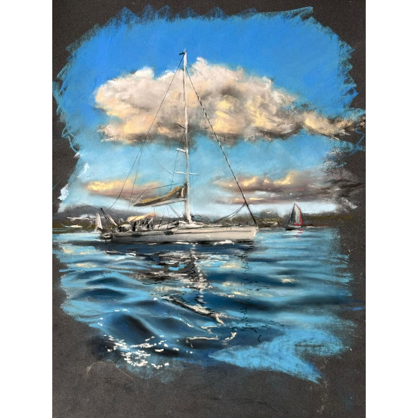 Jonathan De Cesare, pastel op papier