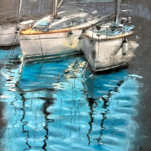 Jonathan De Cesare "marine" pastel sur papier