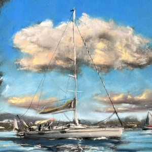 Jonathan De Cesare, pastel op papier