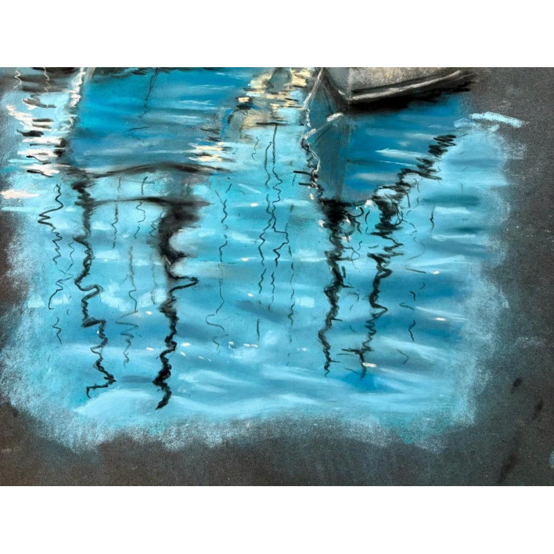 Jonathan De Cesare "marine" pastel sur papier
