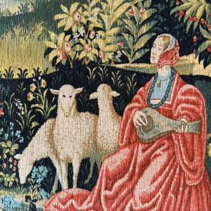 Robert Four, tapisserie d'Aubusson 'Landelijk concert'