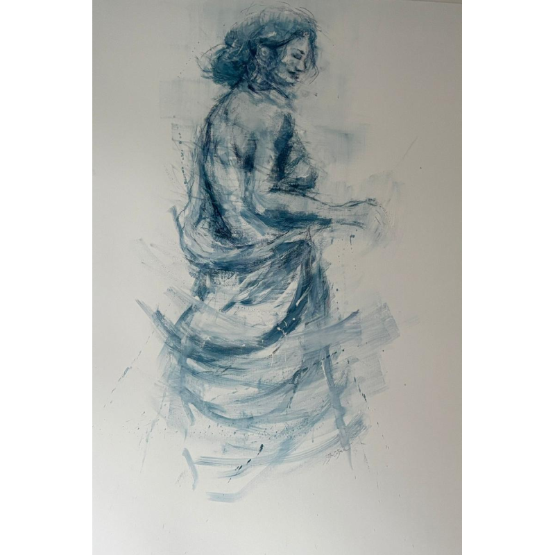 Jonathan DE CESARE - Composition 2025 - Tweeluik - Gemengde technieken op canvas