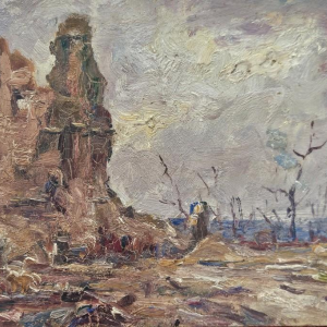 Armand Jamar [Eglise d'Essen] – post-war landscape, 1919 (triptych)
