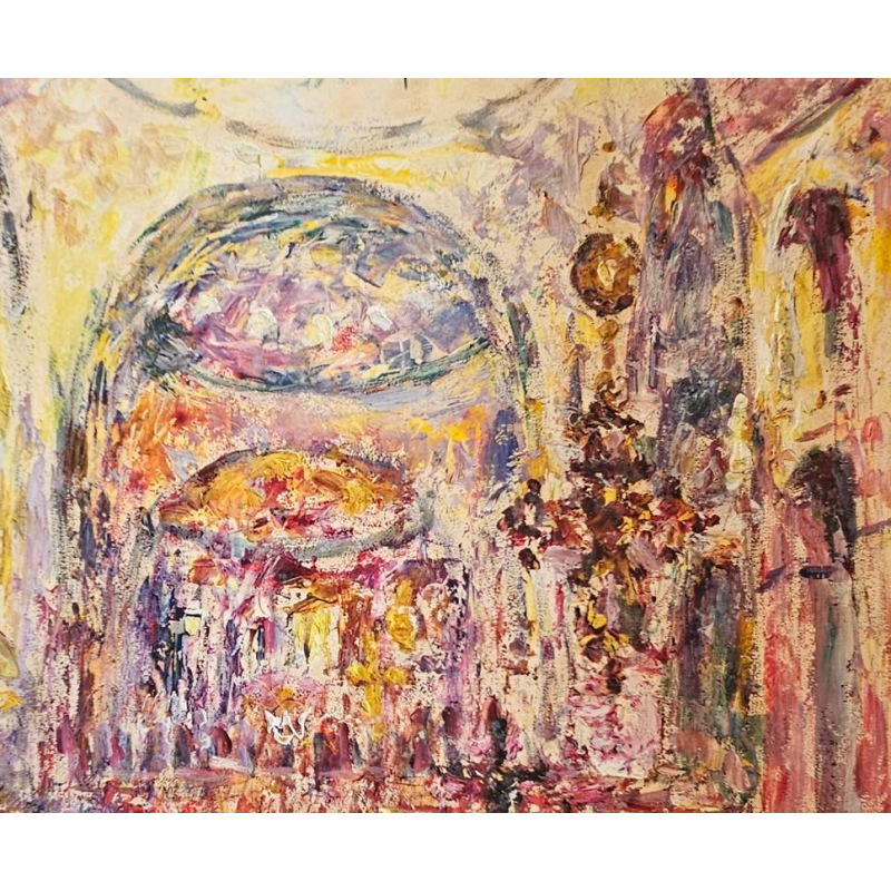 Armand Jamar, Church Interior, oil on canvas, 1922