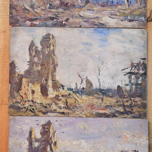 Armand Jamar [Eglise d'Essen] – post-war landscape, 1919 (triptych)