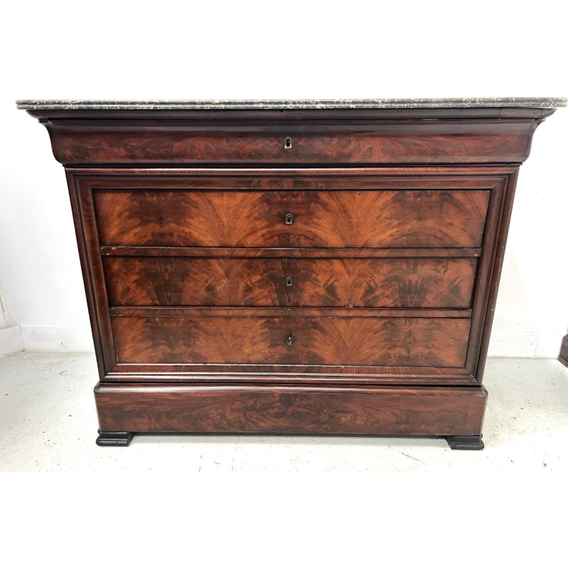 Louis Philippe mahogany secretary chest, 19th century
