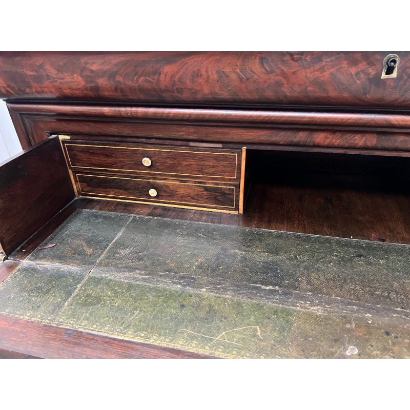 Commode secrétaire Louis Philippe en acajou, XIX siècle