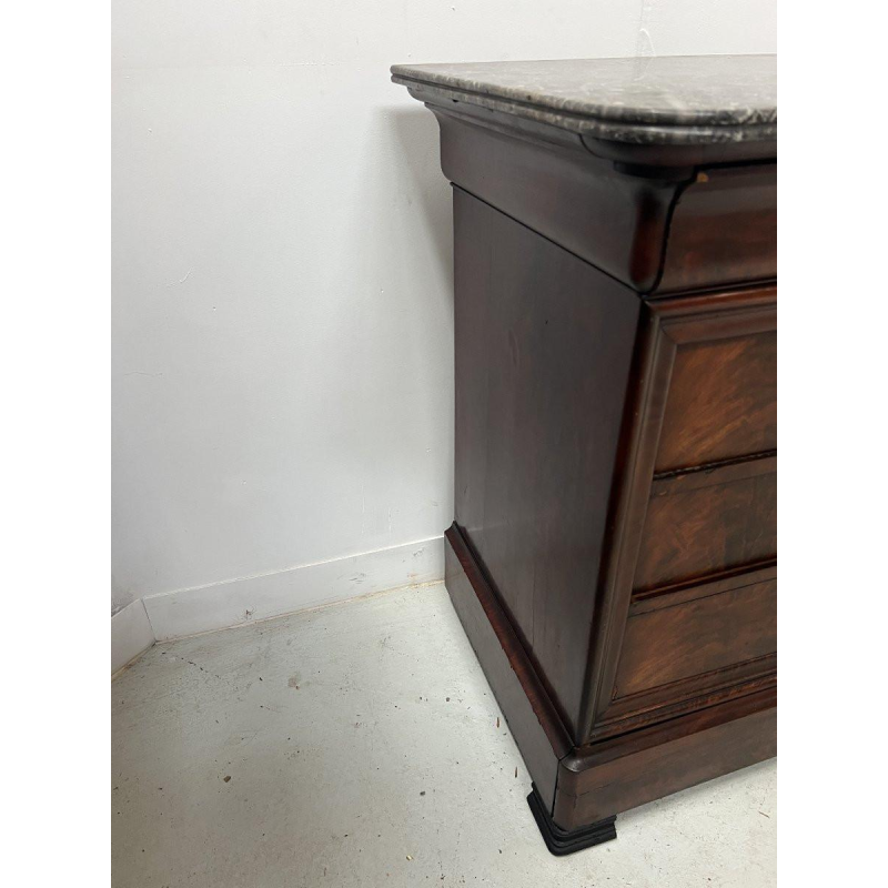 Commode secrétaire Louis Philippe en acajou, XIX siècle