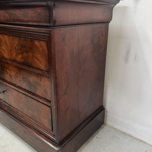 Commode secrétaire Louis Philippe en acajou, XIX siècle