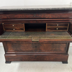 Louis Philippe mahoniehouten secretairekast, 19e eeuw