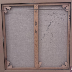 Gérard Gribaumont “Het plukken van paardenbloemen”, olieverfschilderij op doek, 2004