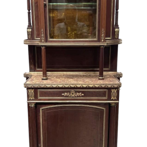 Napoleon III style display cabinet in mahogany and chased bronze, 19th century