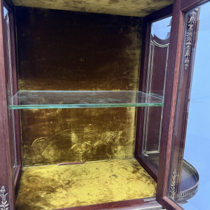 Napoleon III style display cabinet in mahogany and chased bronze, 19th century