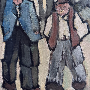 Gérard GRIBAUMONT «Les 2 amis» tableau huile sur toile