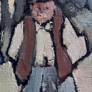 Gérard GRIBAUMONT «Les 2 amis» tableau huile sur toile