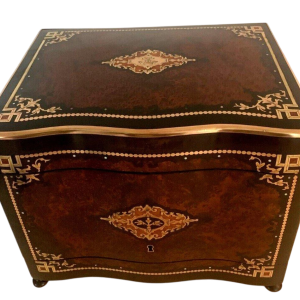 Complete drankenkast in Napoleon III-stijl, 19e-eeuwse kast met marqueterie.