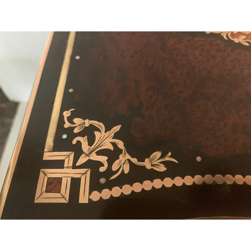 Cave à liqueur complète, coffret Napoléon III, boîte en marqueterie XIXᵉ siècle